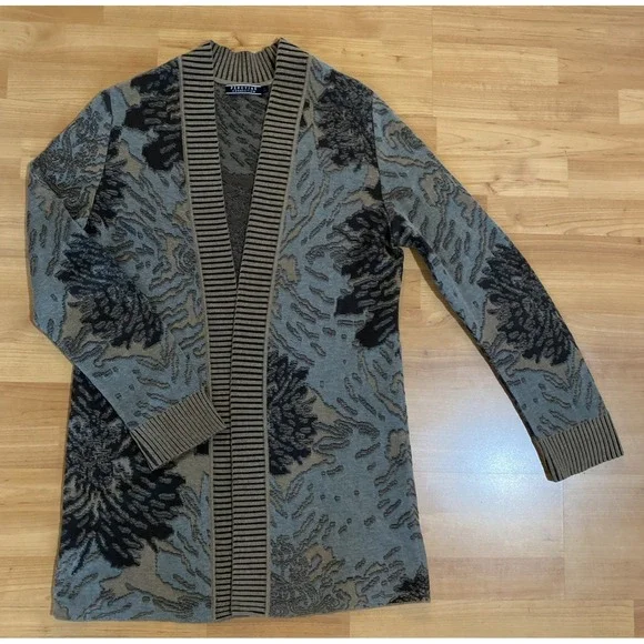 Peruvian Connection Long Line Cardigan Sweater Duster Size Large Pima Cotton - Picture 7 of 14